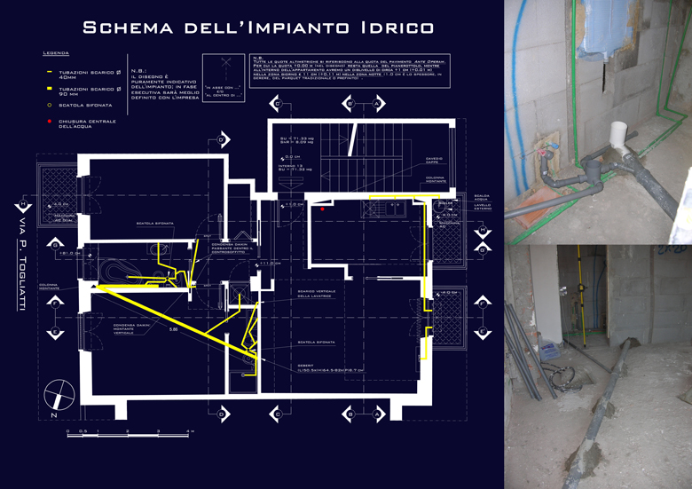 Via P. Togliatti, Don Bosco, Roma: impianto idrico.
